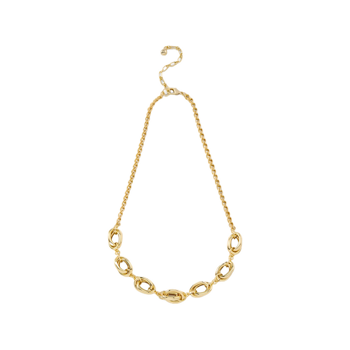 New Astral Interlocking Ovals Gold Necklace, Short - Everbond Gifts