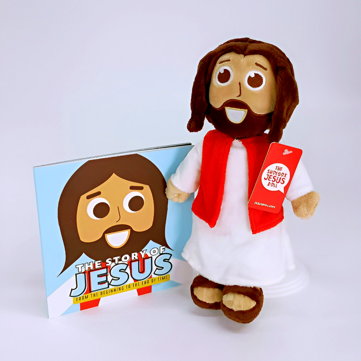 Jesus Doll & Book Bundle – Plush Toy + Bible Story for Kids