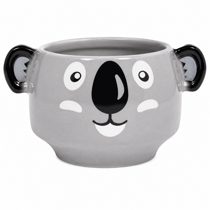 Koala Heat Change Mug featuring adorable facial details and rounded ear handles, perfect for coffee or tea.