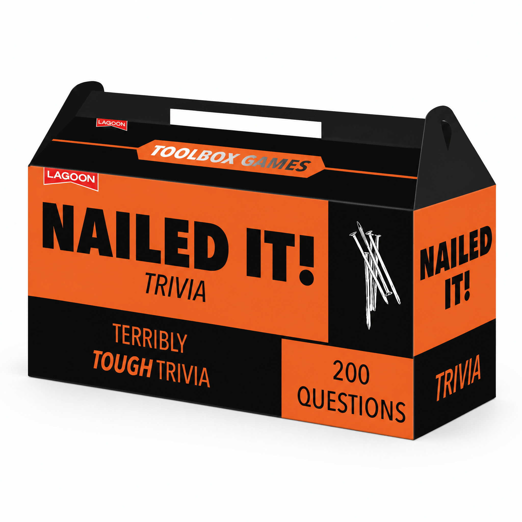 Lagoon Nailed It Trivia Game box featuring tough trivia questions for DIY fans and quiz lovers.