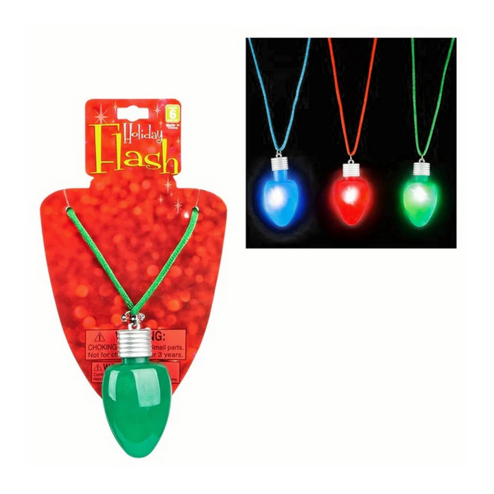 Light-Up Christmas Bulb Necklace - 28"