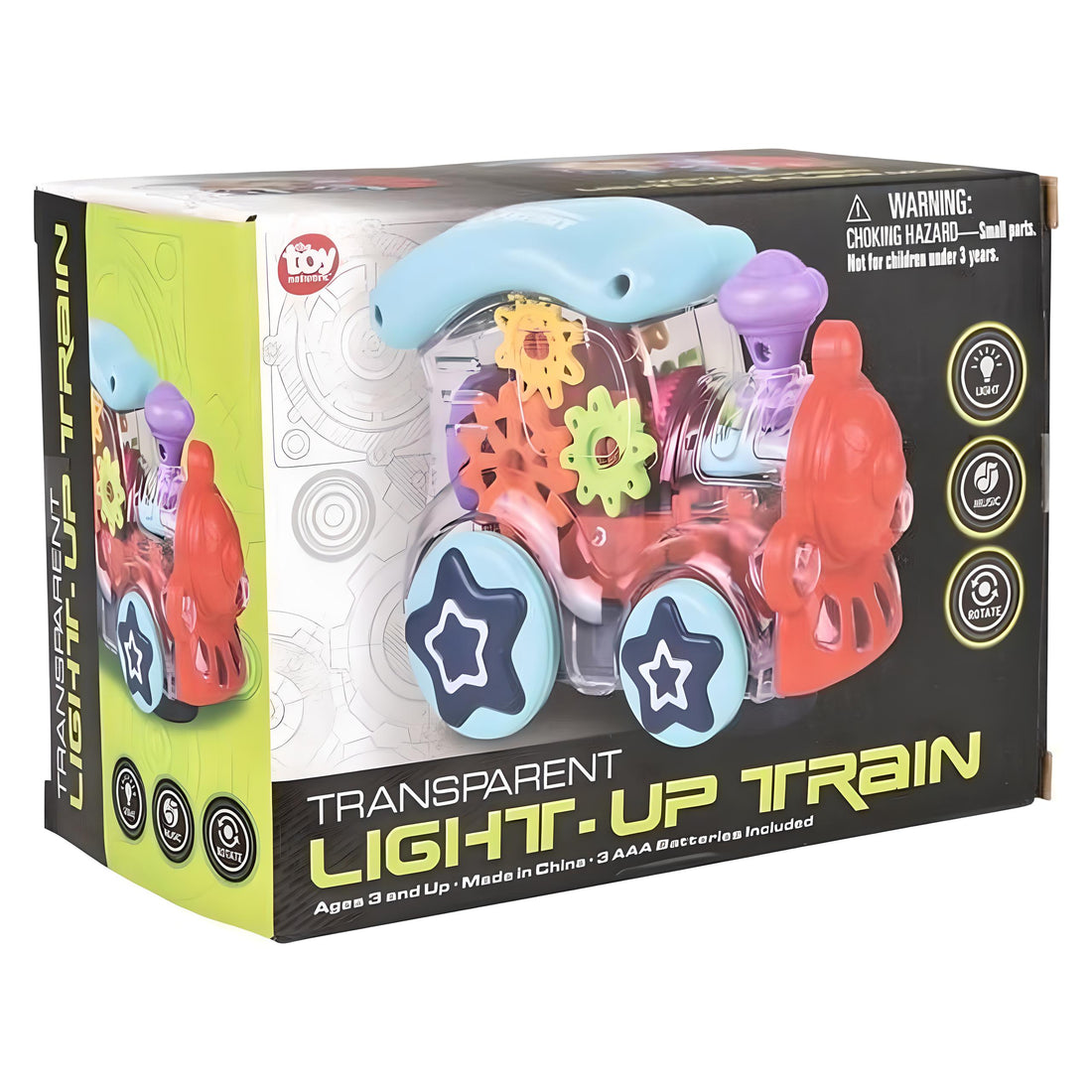 Light-Up Transparent Train - 6.75" - Everbond Gifts