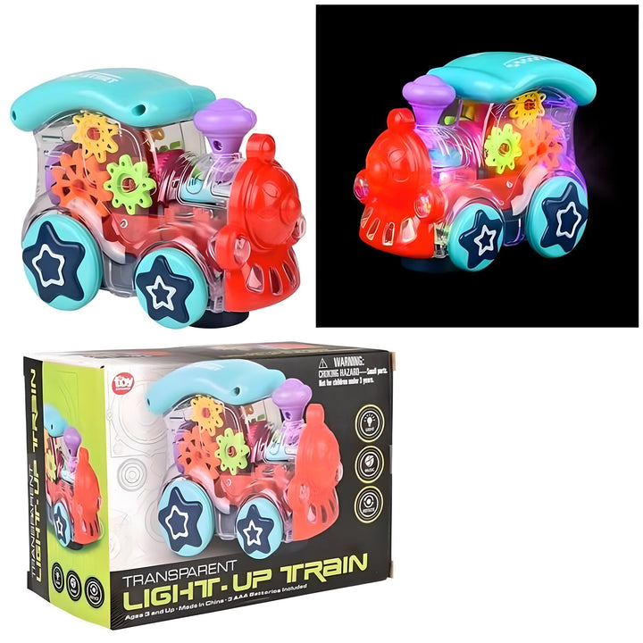 Light-Up Transparent Train - 6.75" - Everbond Gifts