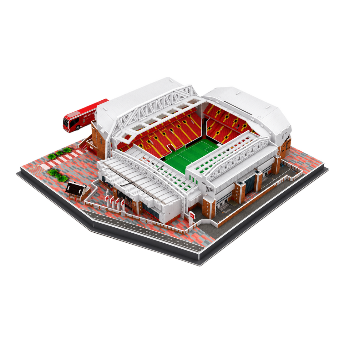 Liverpool Anfield 3D Stadium Puzzle showcasing detailed replica of the iconic football ground.