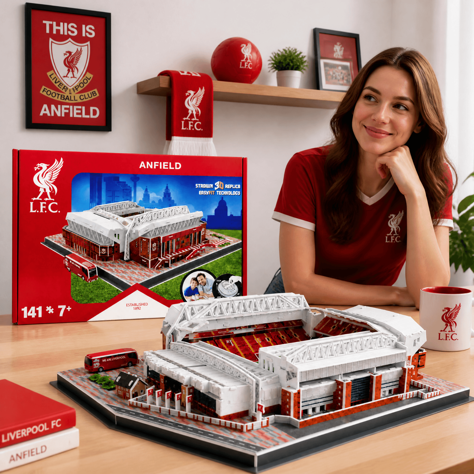 Liverpool Anfield 3D Stadium Puzzle - Gift for Liverpool FC Fans