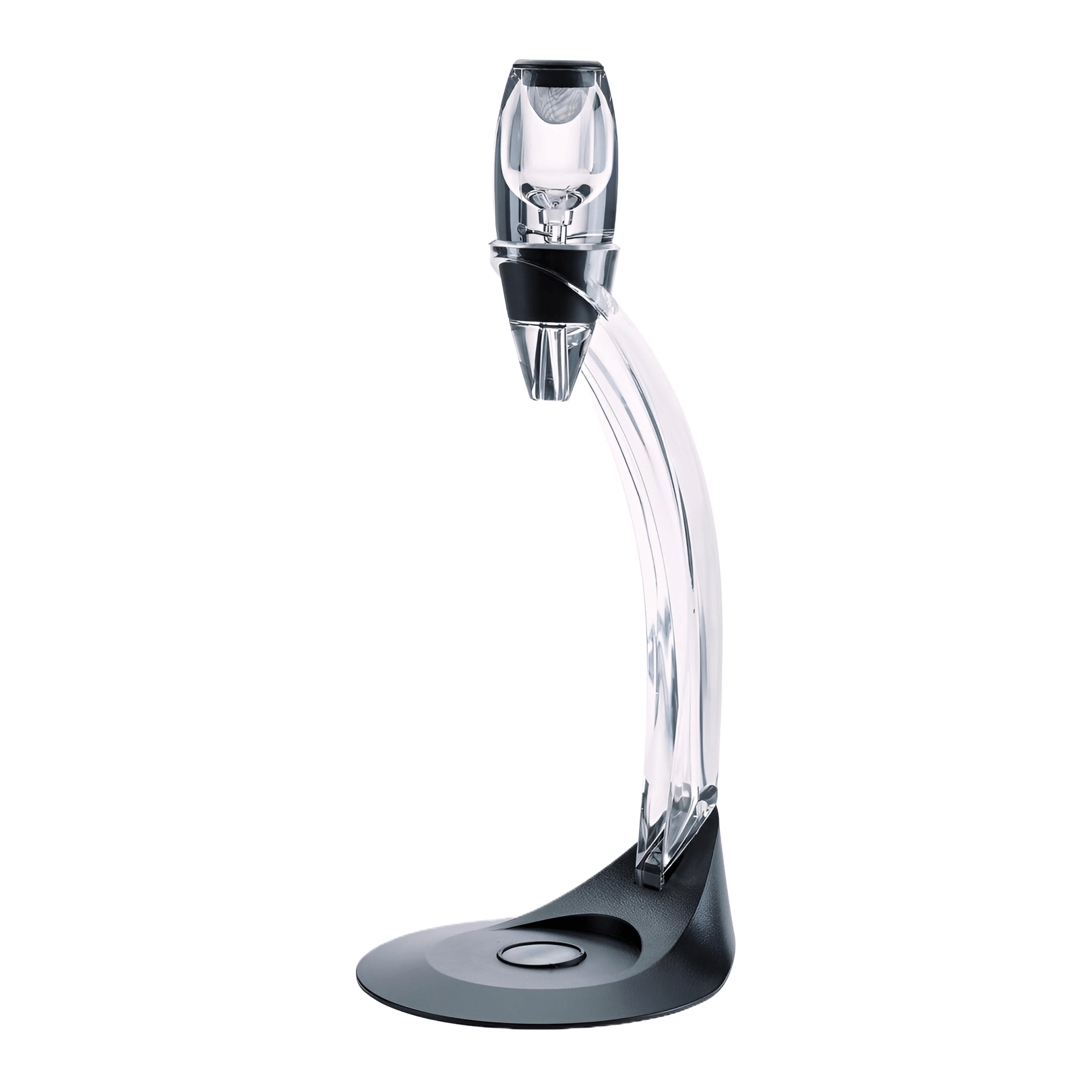 Magic Wine Decanter Set with large aerator and sleek stand for perfect wine aeration.