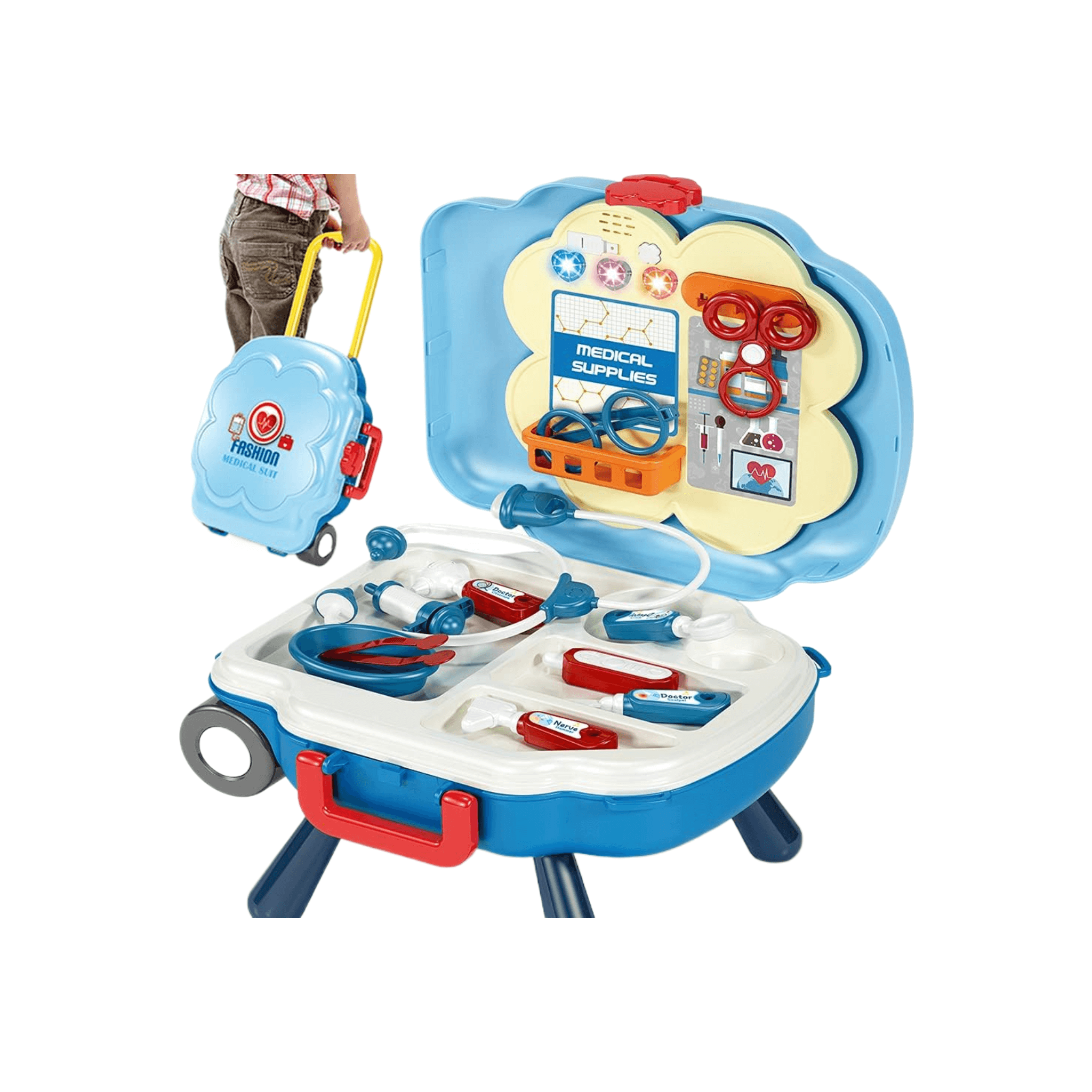 3 in 1 Medical Playset with Suitcase – Doctor Toy Kit for Kids