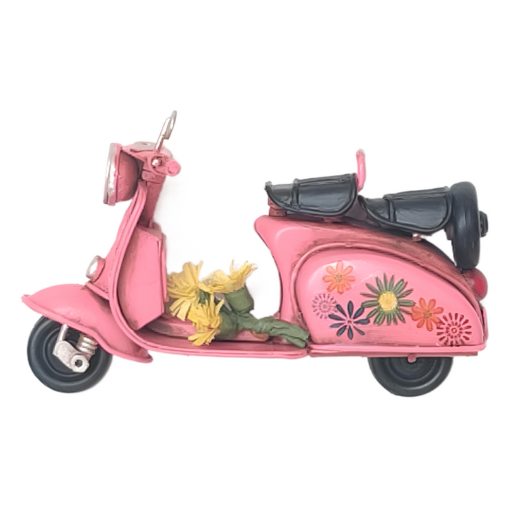 Metal Pink Scooter Fridge Magnet