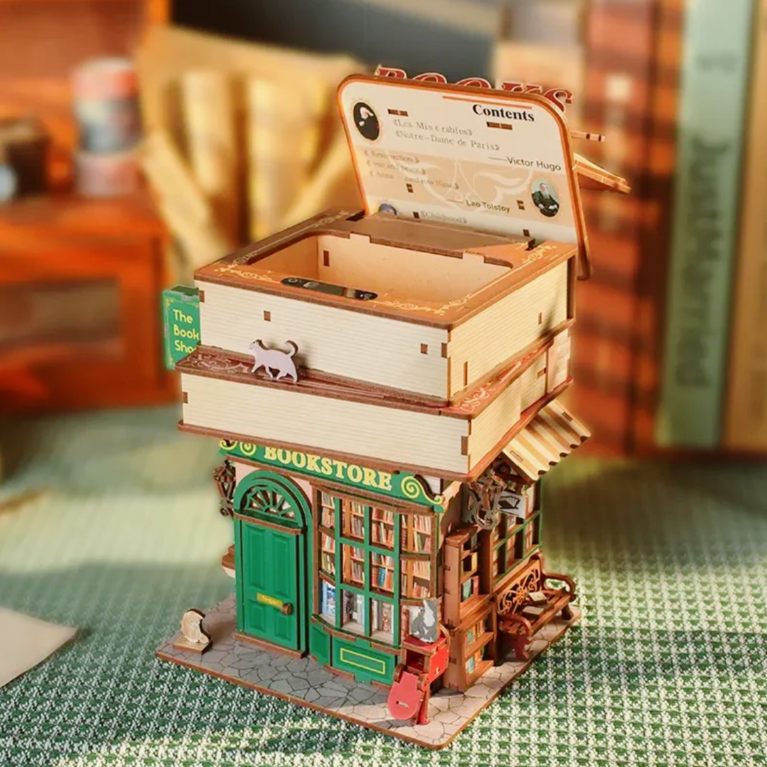 Mini-Desk Bin DIY 3D Wooden Puzzle - BOOKSTORE