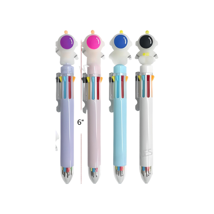 Multicolor Astronaut Pen - Set of 4