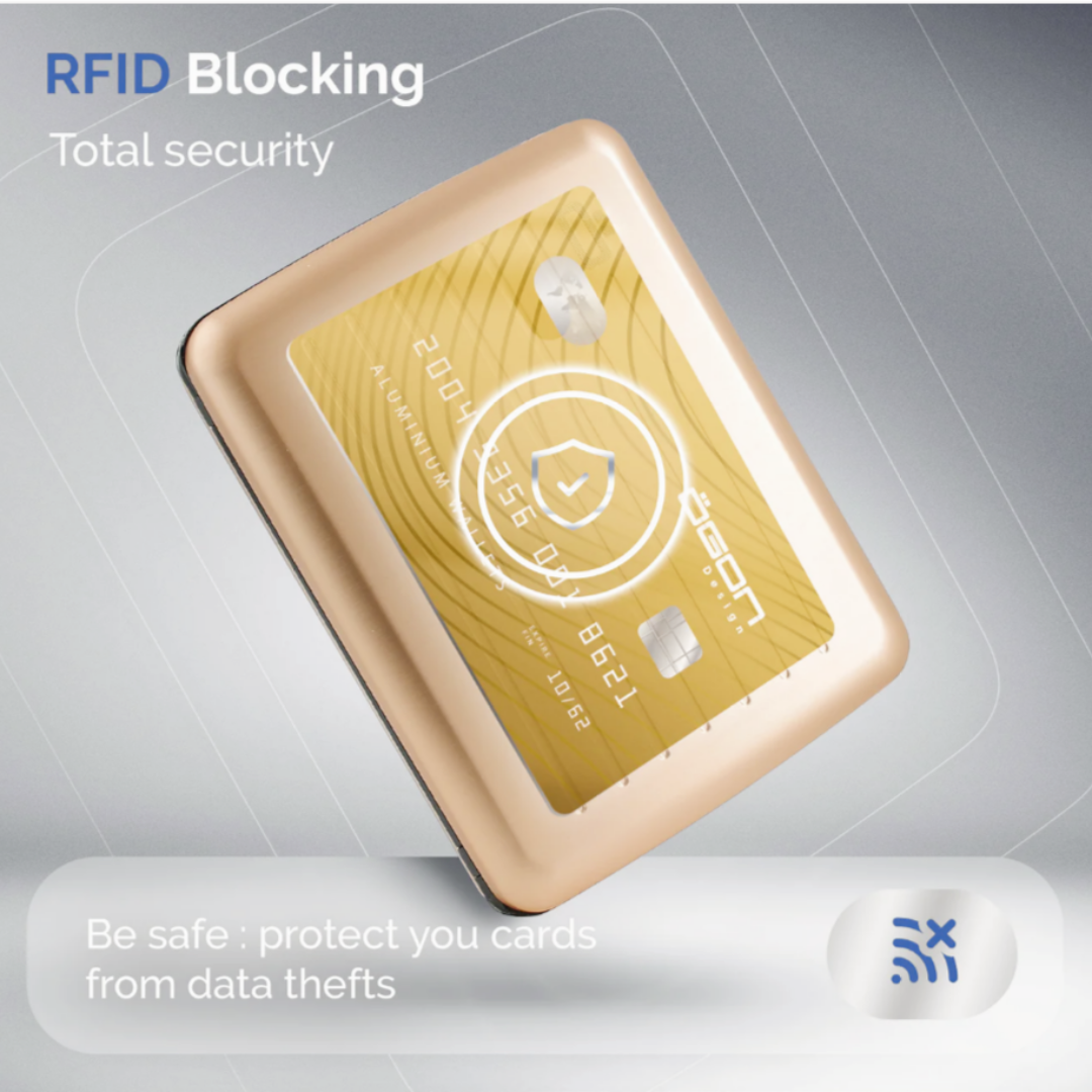 OGON Smart Case V2.0 RFID Aluminum Wallet – Rose Gold