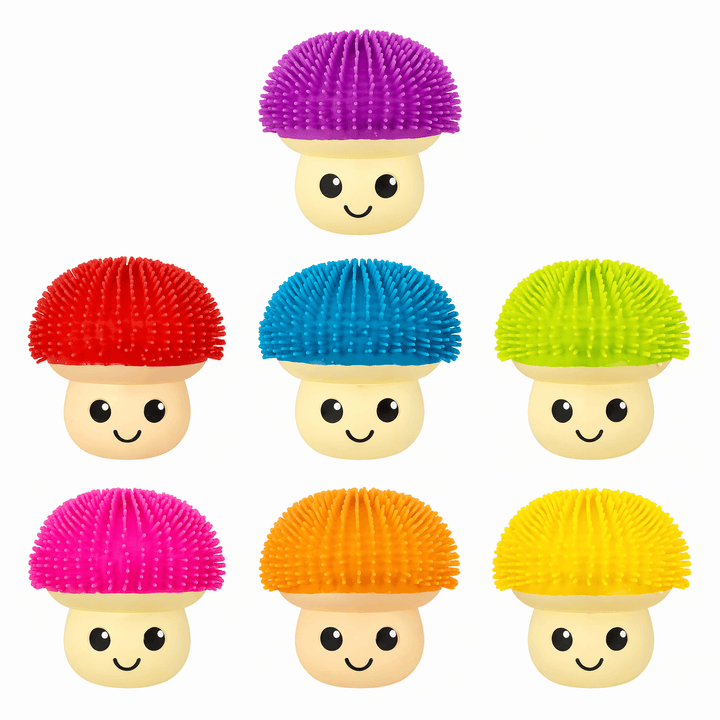Puffer Mushroom Squishy 5 inch – Cute Spiky Mushroom Stress Relief Toy
