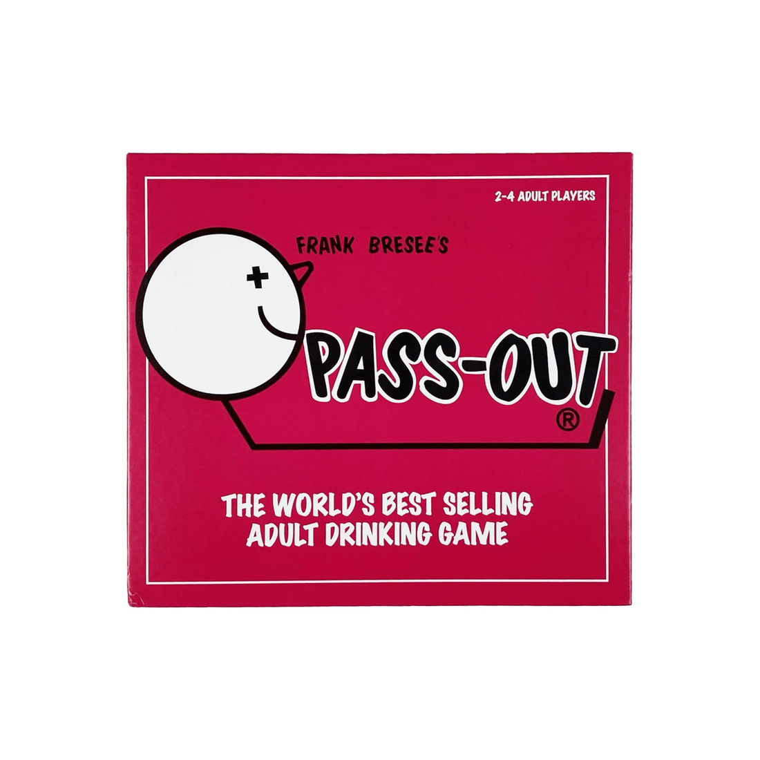 Pass-Out game box with red background and white text