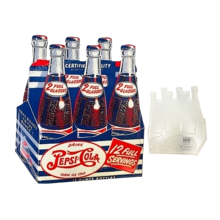 Pepsi Cola 6-Pack Bottle Metal Sign