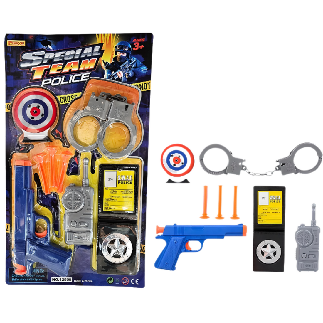 Police Force Target Dart Set 8 PC - Everbond Gifts