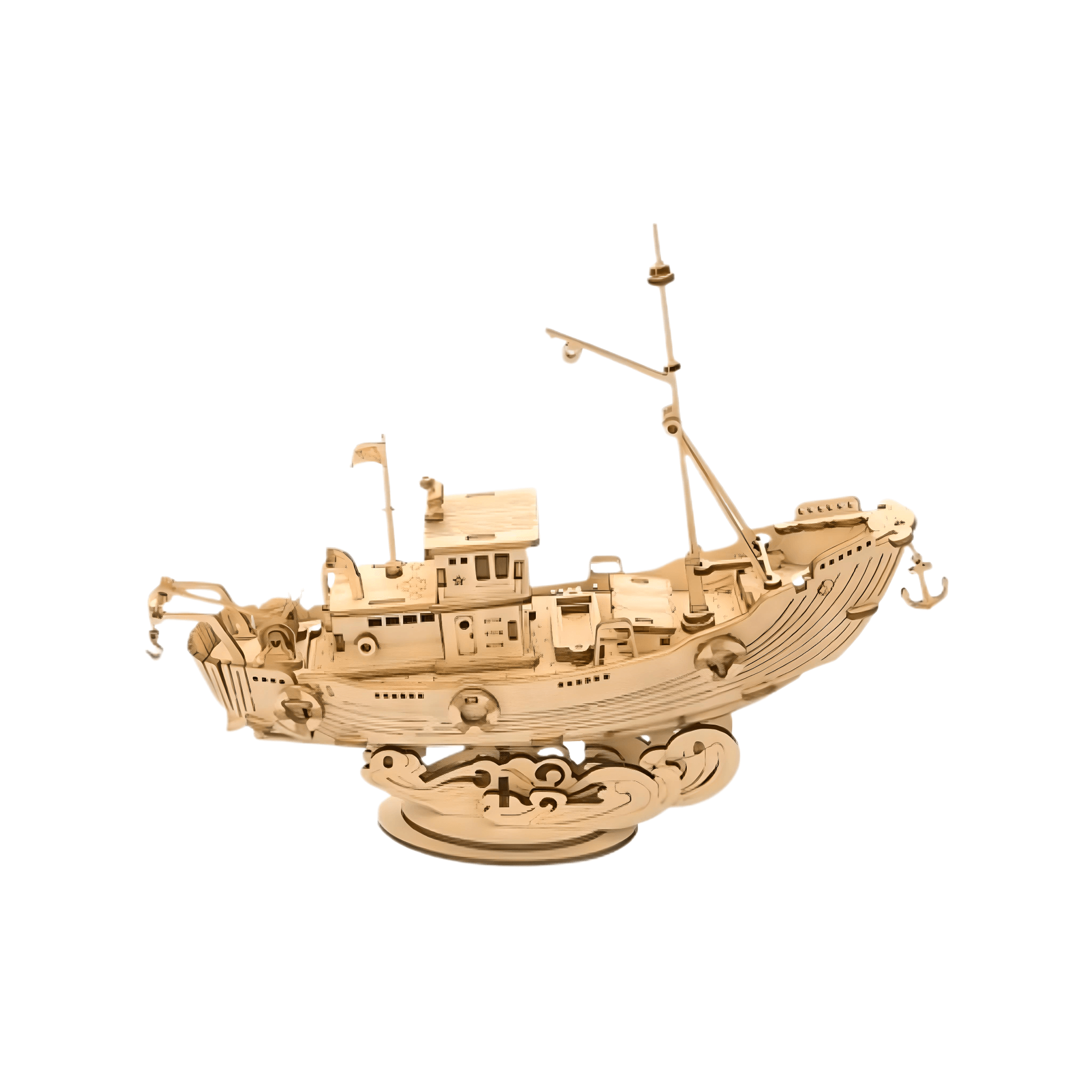 Rolife Fishing Ship 3D Wooden Puzzle - Everbond Gifts