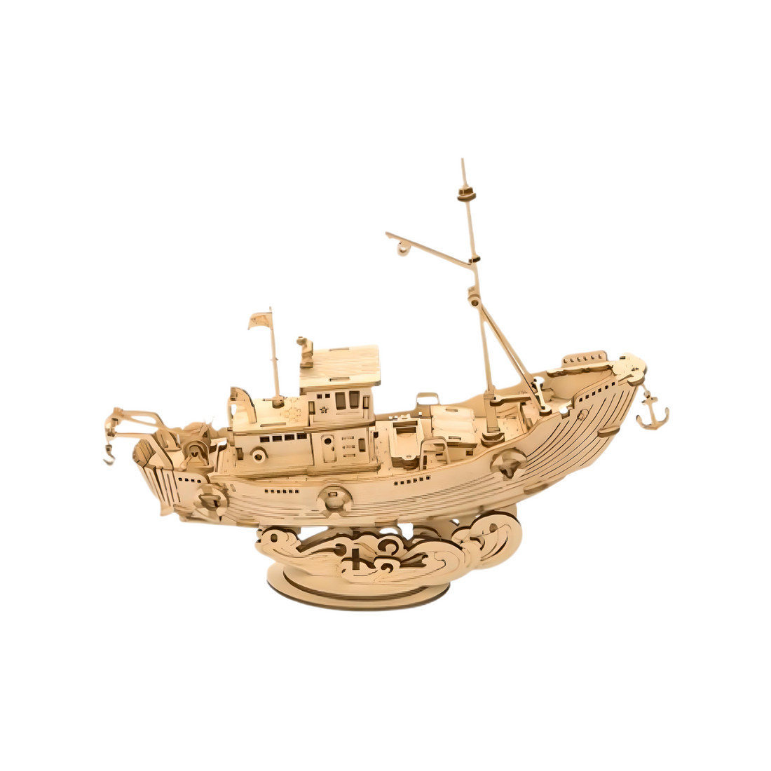 Rolife Fishing Ship 3D Wooden Puzzle - Everbond Gifts