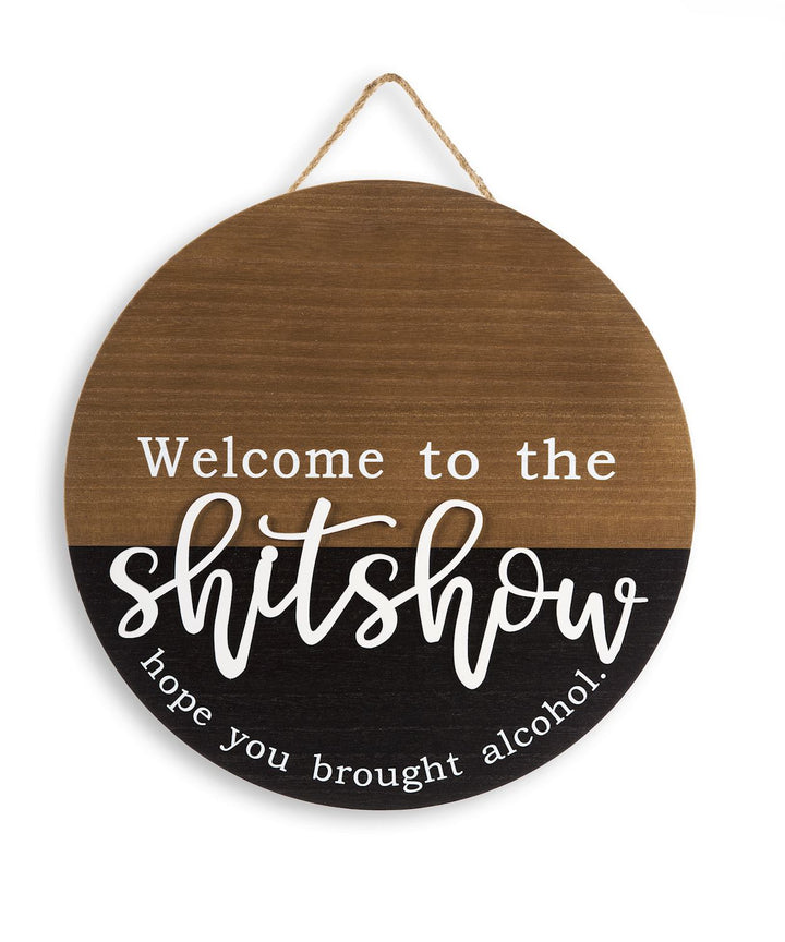 Round Front Door Sign with Sentiment, Welcome - Everbond Gifts