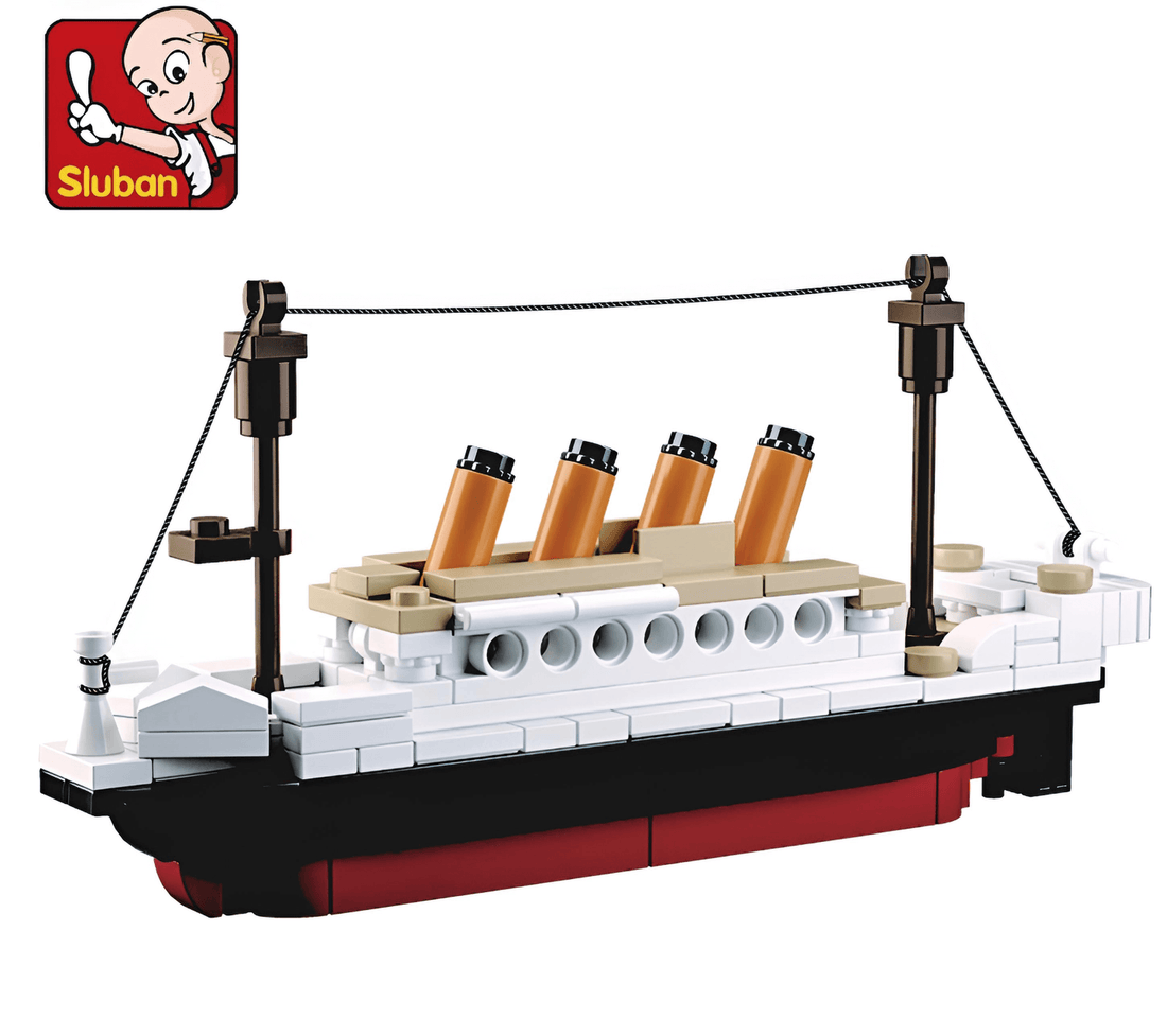 Mini Titanic Collectible Set featuring a detailed model with iconic features and mini figures, perfect for collectors.