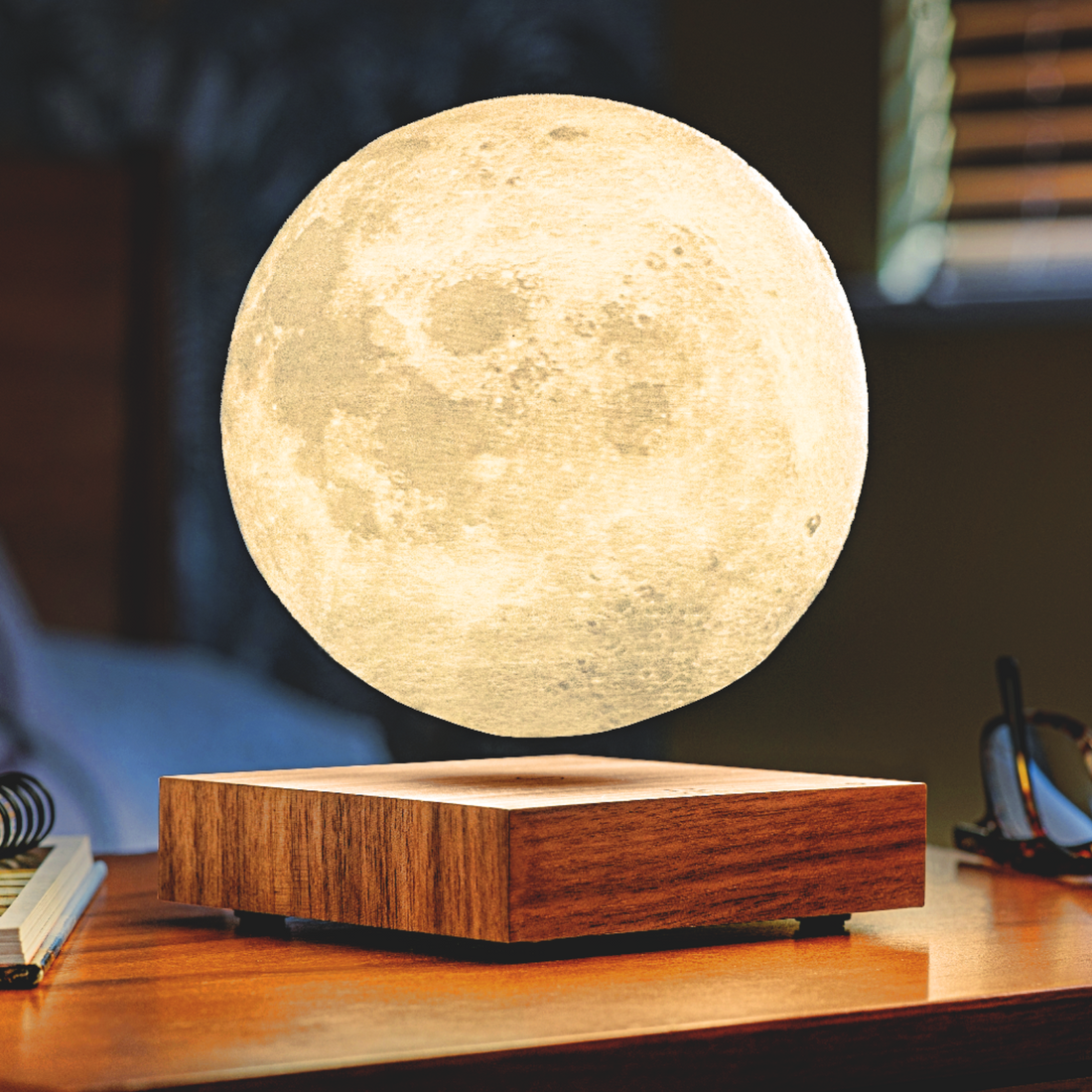 Smart Moon Lamp- Walnut