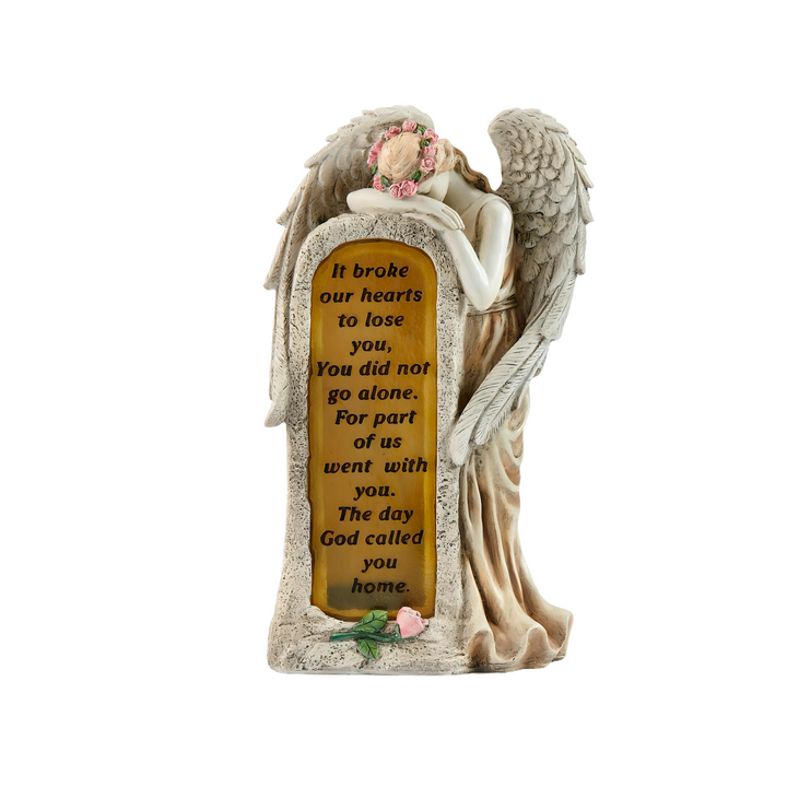 Solar Angel Figurine with Memorial Sentiment