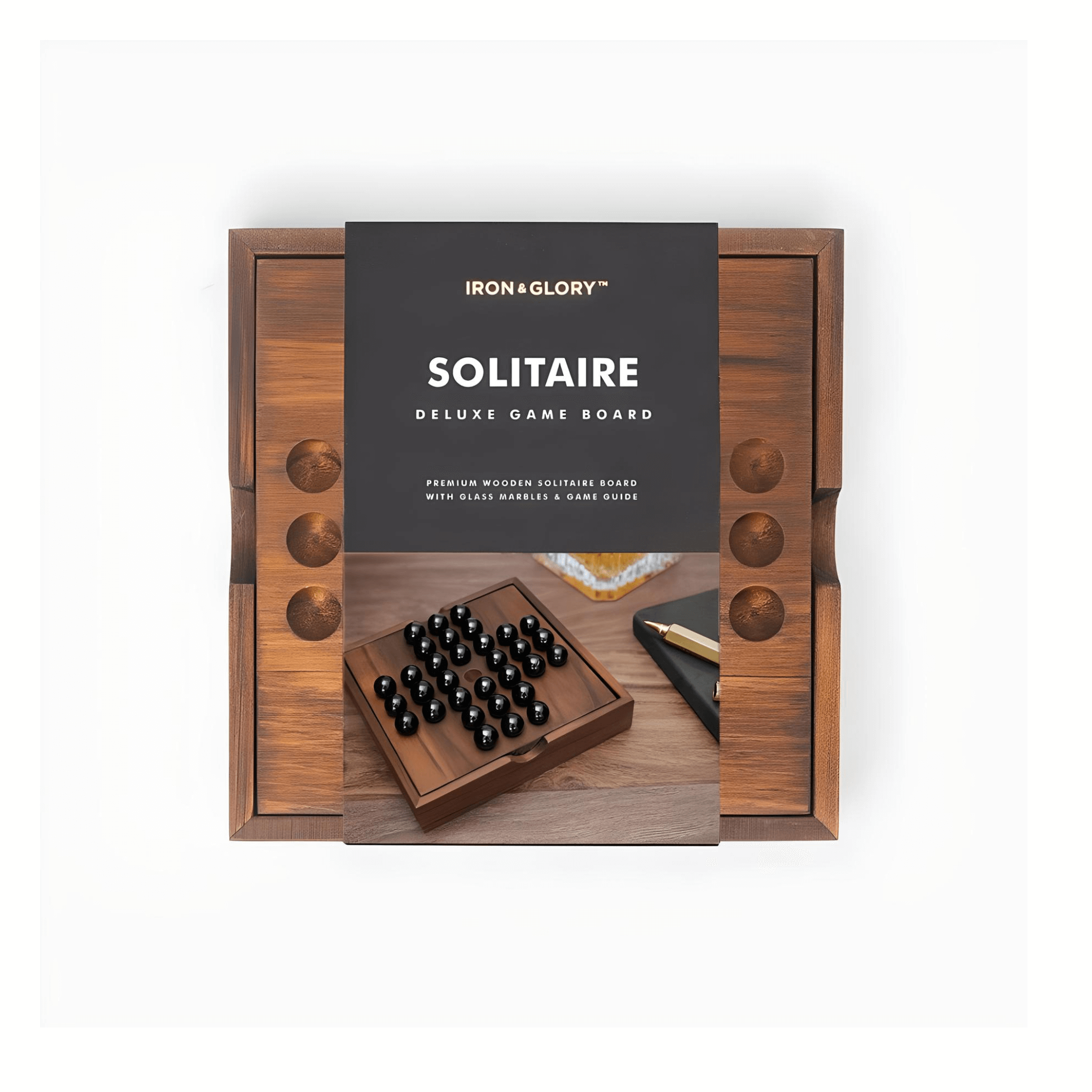 Solitaire Deluxe Wooden Game Board