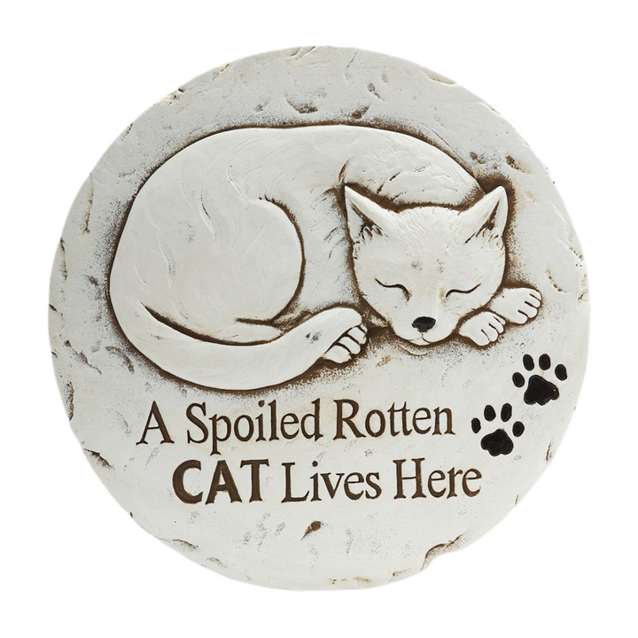 Spoiled Cat Cement Stepping Stone - Everbond Gifts