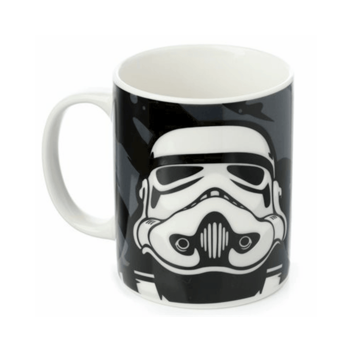 Stormtrooper Black Porcelain Mug featuring a classic Stormtrooper design for Star Wars fans.