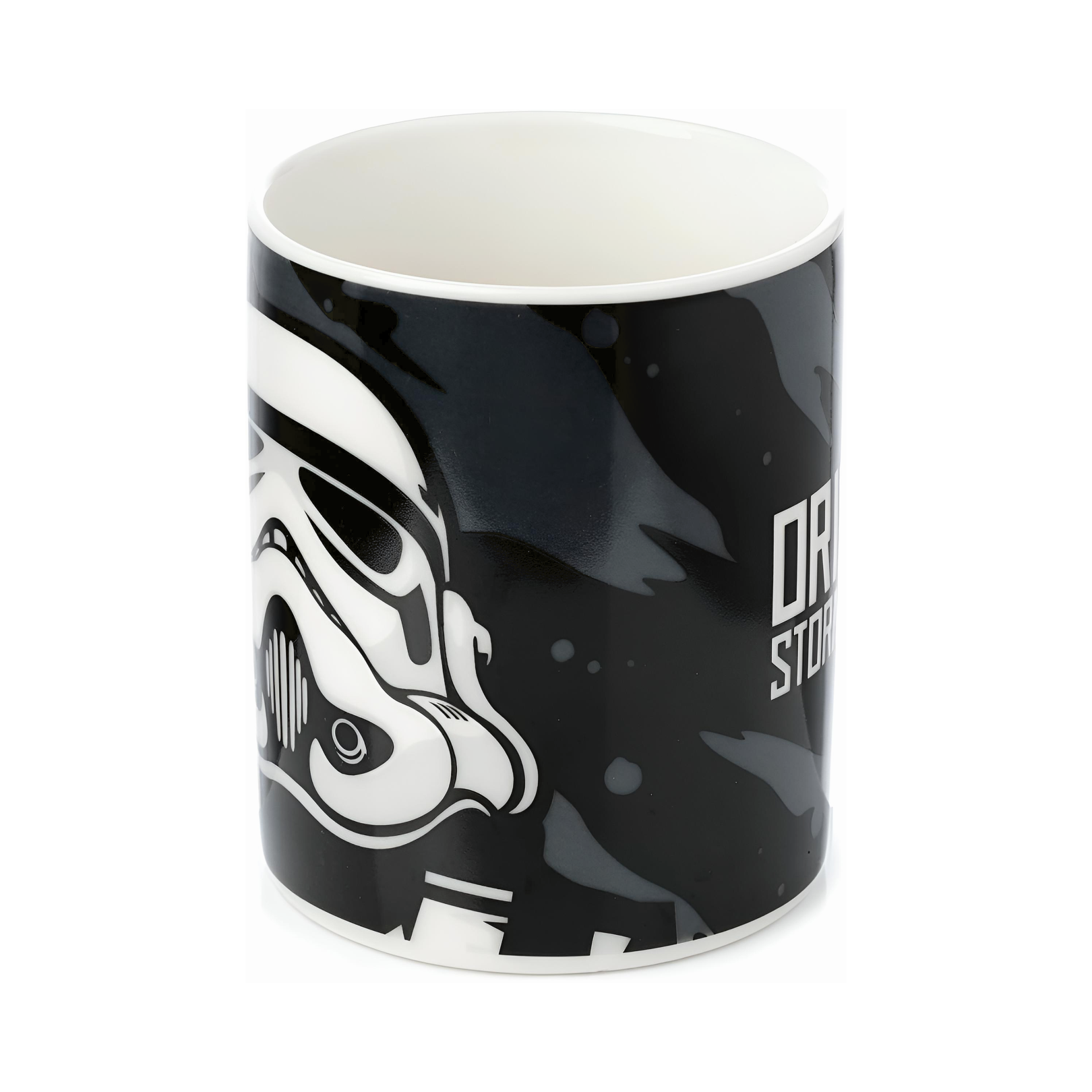 Stormtrooper Black Porcelain Mug featuring a classic design and sleek black finish for coffee or tea.