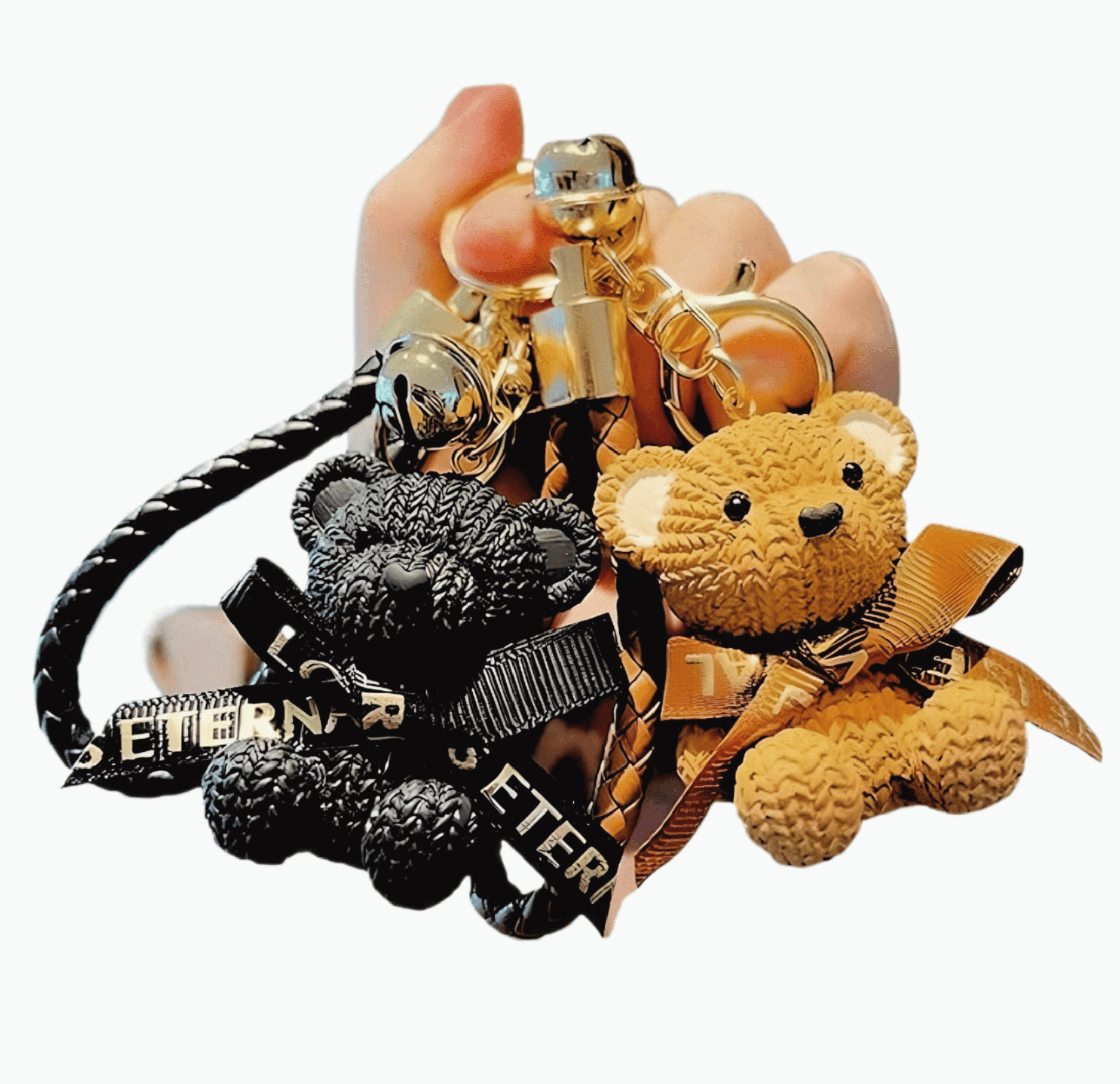 Teddy Bear with Bow Keychain - Set of 12