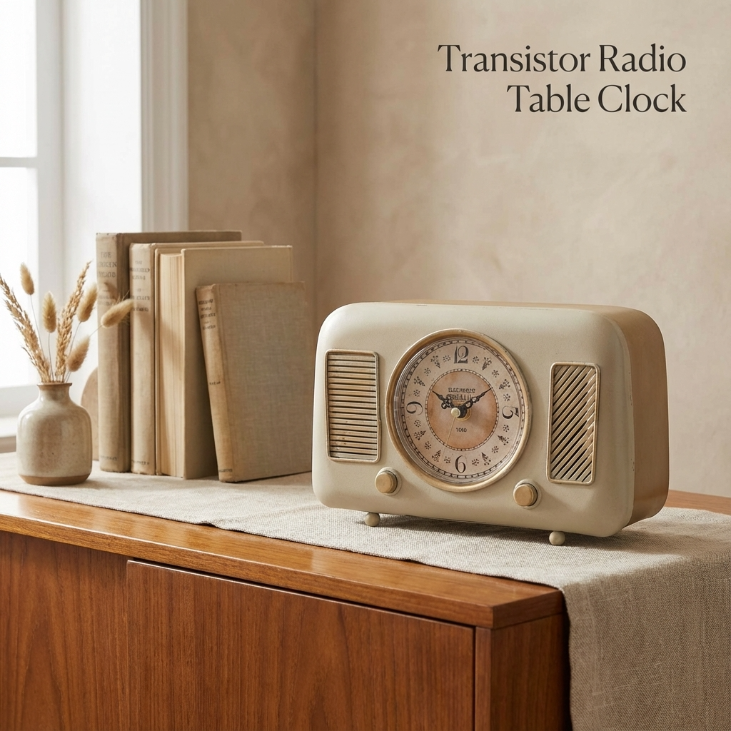 Transistor Radio Table Clock