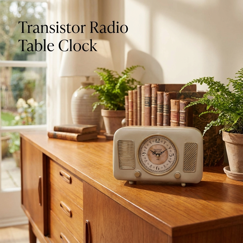Transistor Radio Table Clock