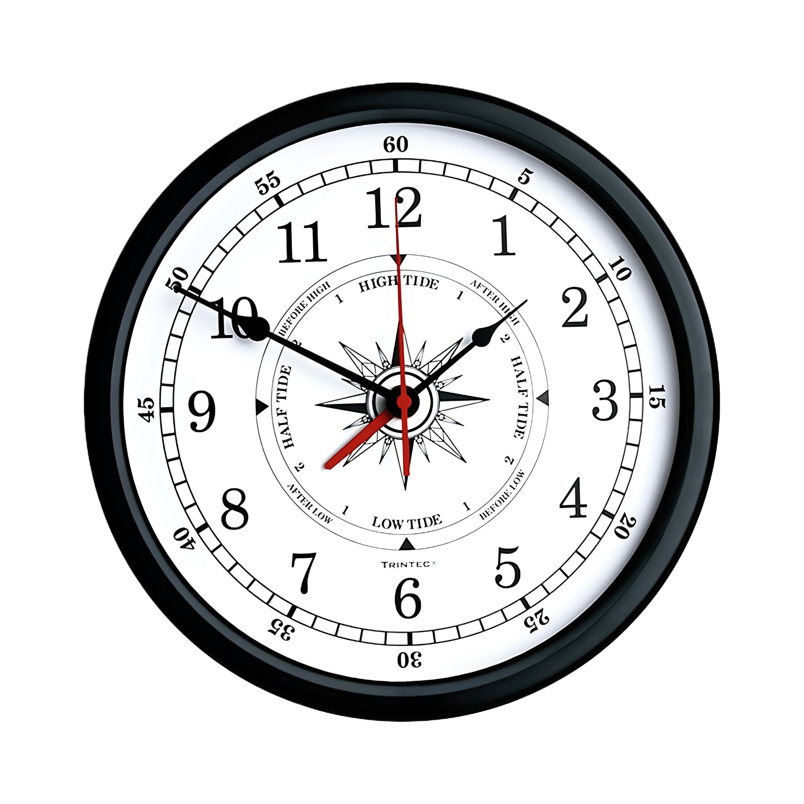 Trintec Atlantic Marine Time & Tide Clock 10" - White