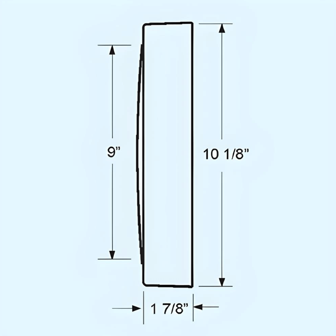 Trintec Atlantic Marine Time & Tide Clock 10" - Black