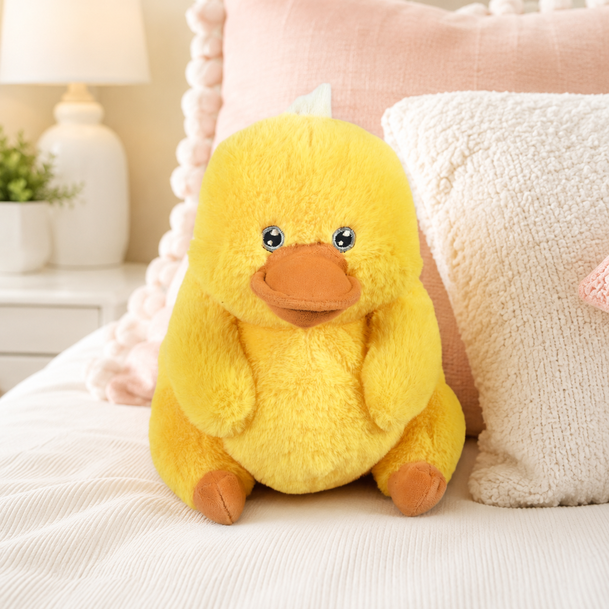 7" Tubby Tots Duck Plush – Soft Yellow Round Stuffed Animal Toy
