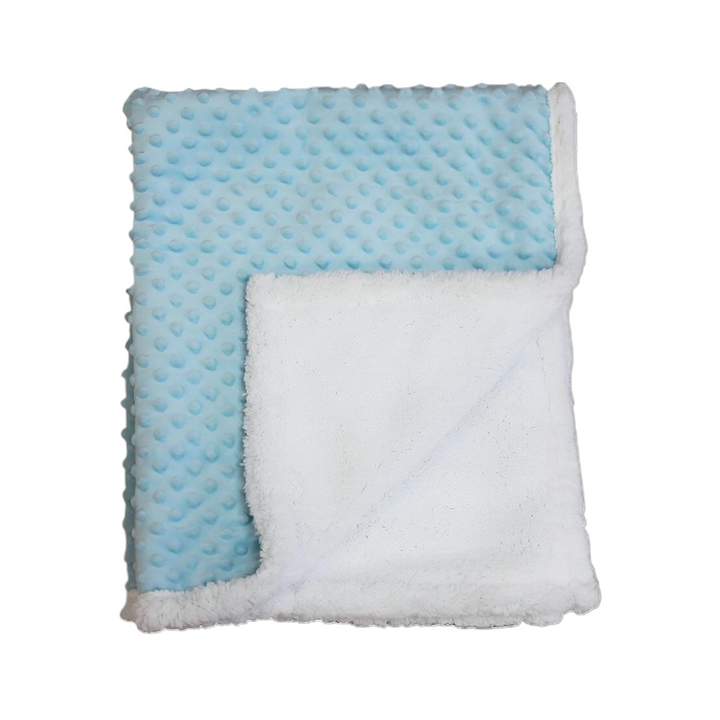 Tendertyme Popcorn Sherpa Blanket (Blue)