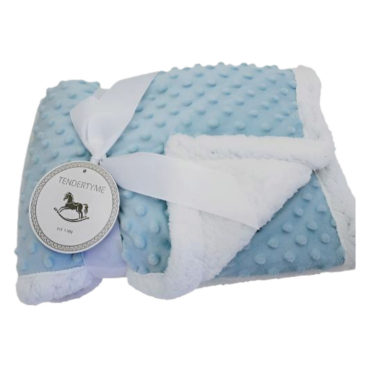 Tendertyme Popcorn Sherpa Blanket (Blue)