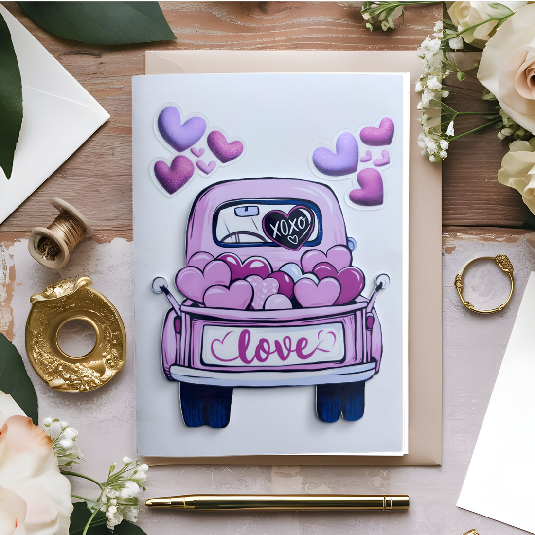 Truckloads of Love Valentine's Day Card