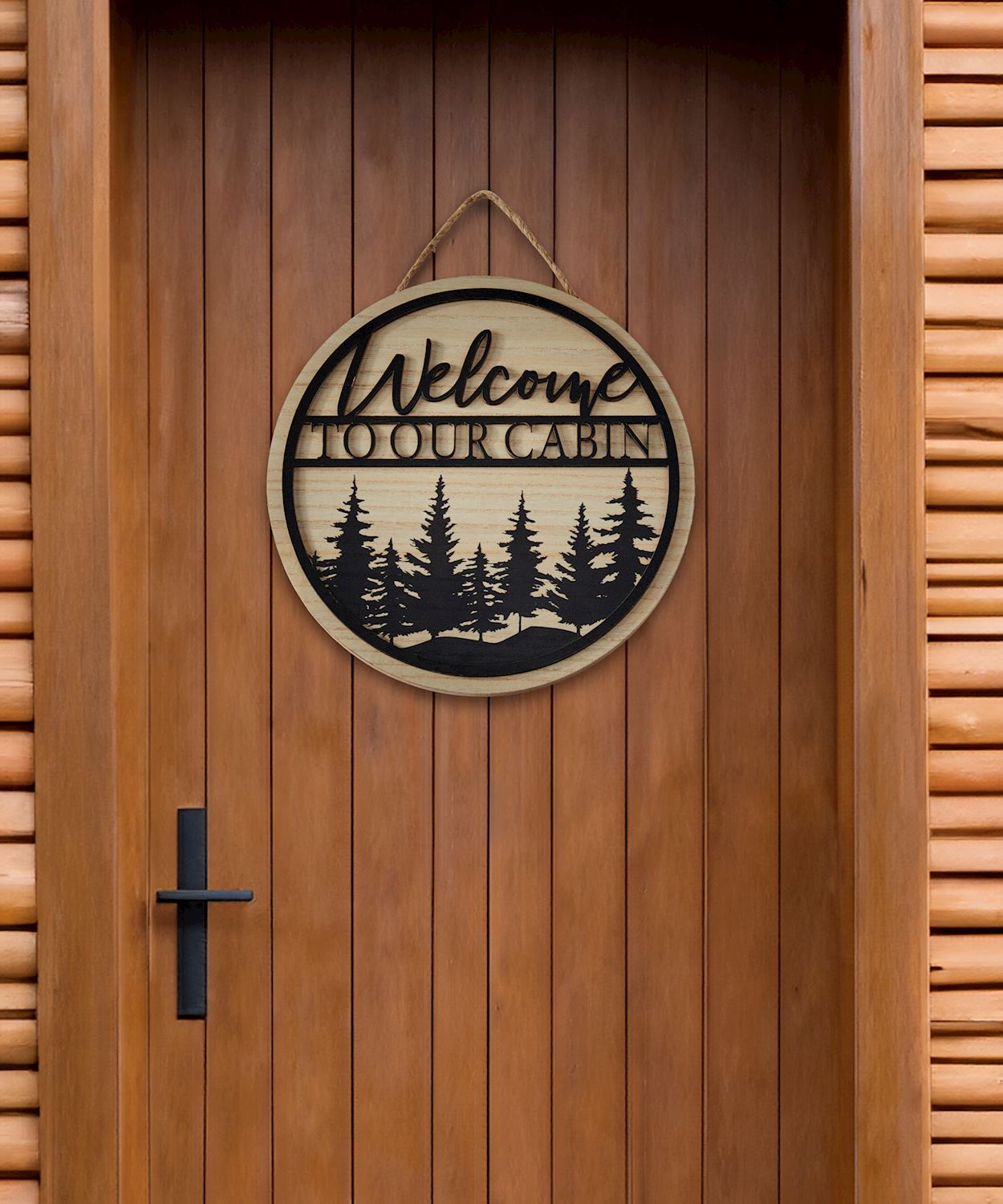 Wood Welcome Door Sign - Everbond Gifts
