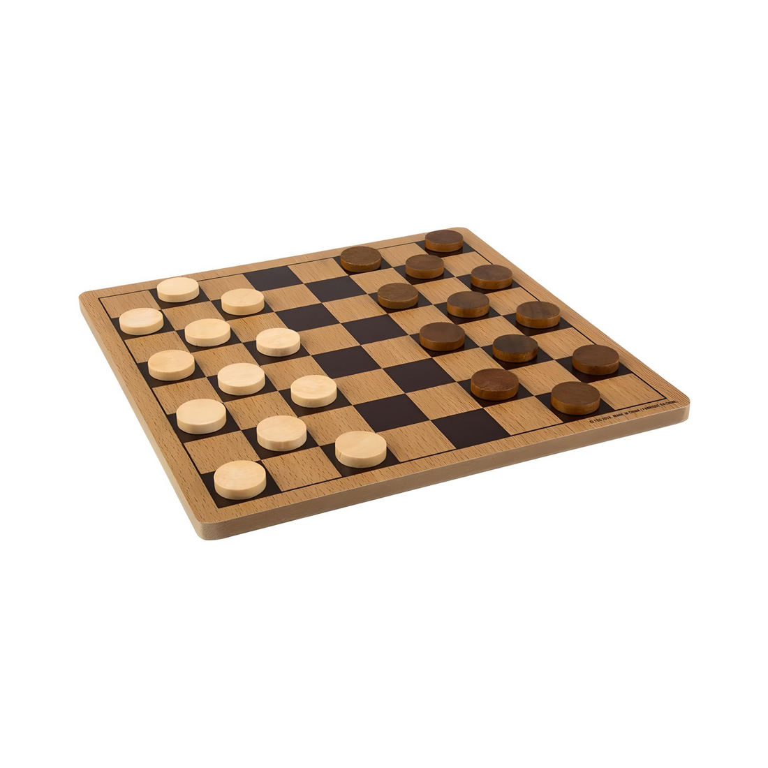 Wooden Checkers - 10"