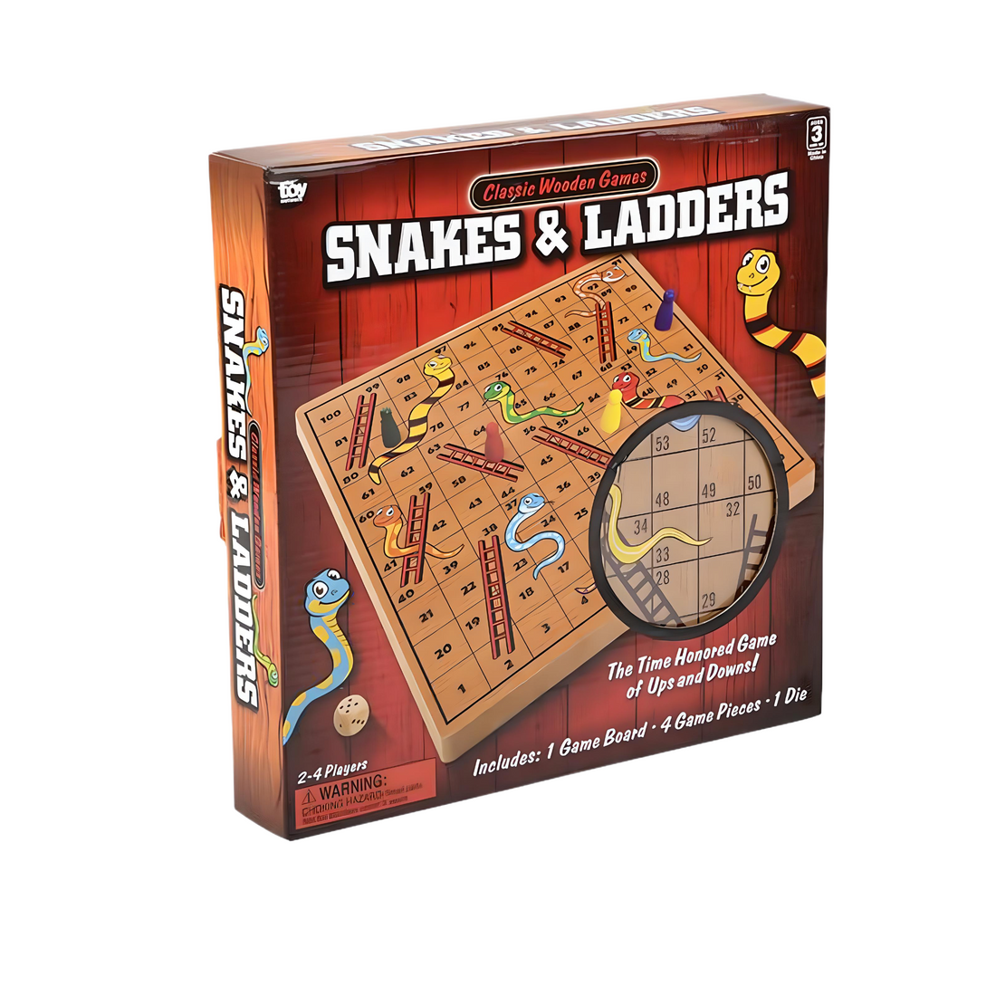 Wooden Snakes And Ladders - 10"