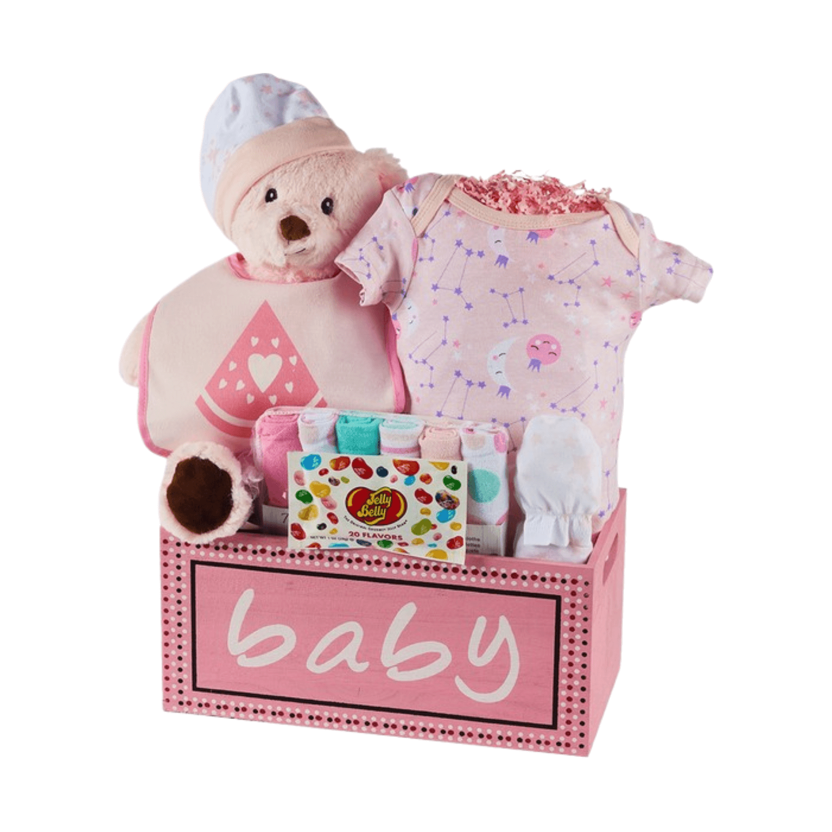 Wooden Keepsake Crate for Baby Girls
