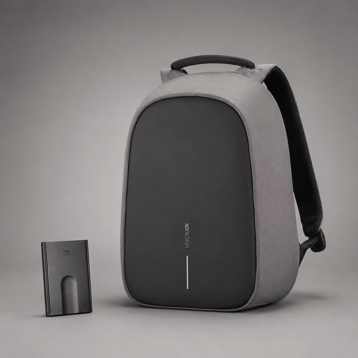 Anti-Theft Backpack and Aluminum Wallet Set featuring XD Design Bobby Hero Backpack and OGON Slider Wallet.