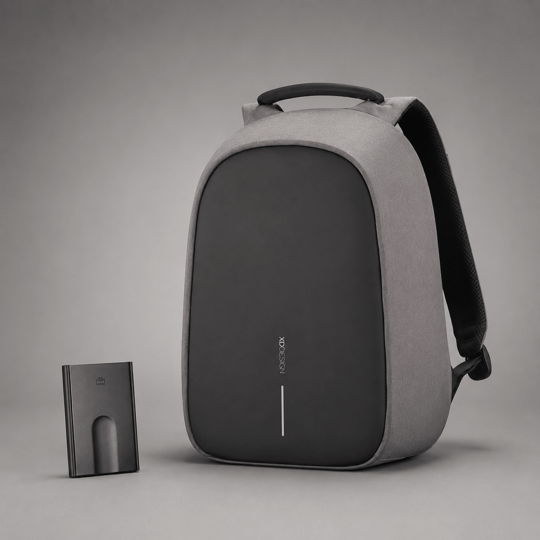 Anti-Theft Backpack and Aluminum Wallet Set featuring XD Design Bobby Hero Backpack and OGON Slider Wallet.