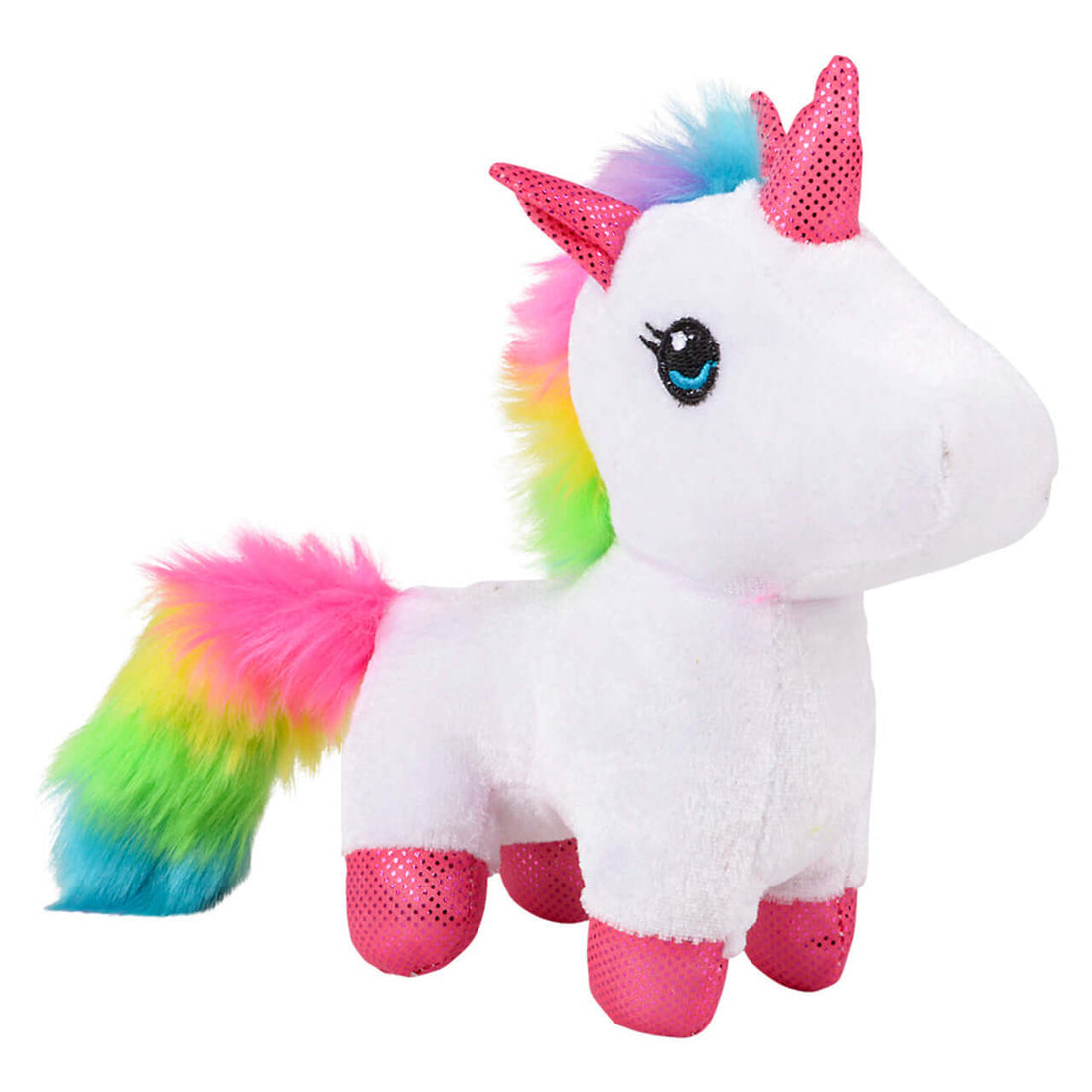 Baby Rainbow Unicorn Plush 5" - Soft Mini Unicorn Toy with bright colors and soft material.
