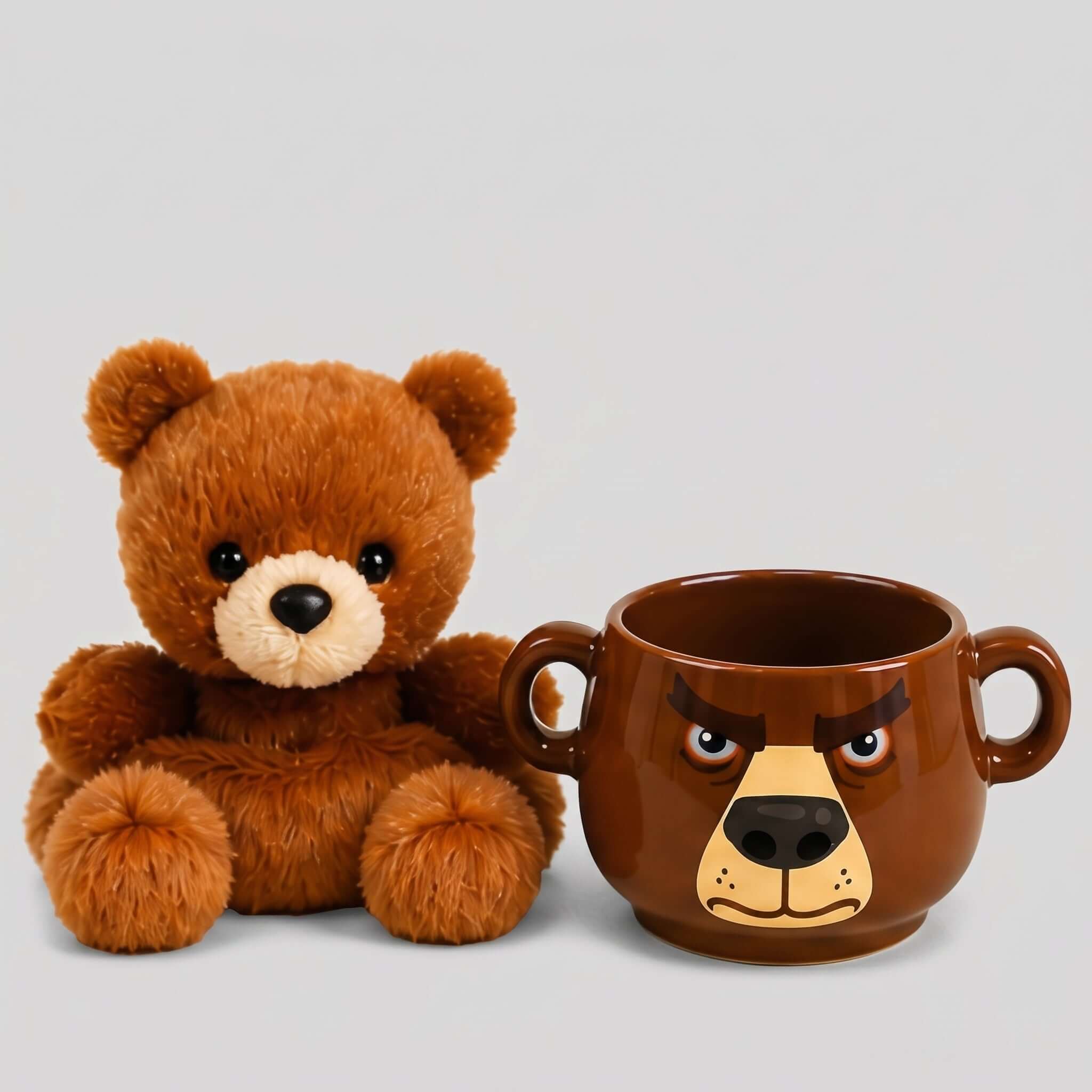 Bear Hugs and Cozy Sips Gift Set featuring a plush bear and a heat change mug.