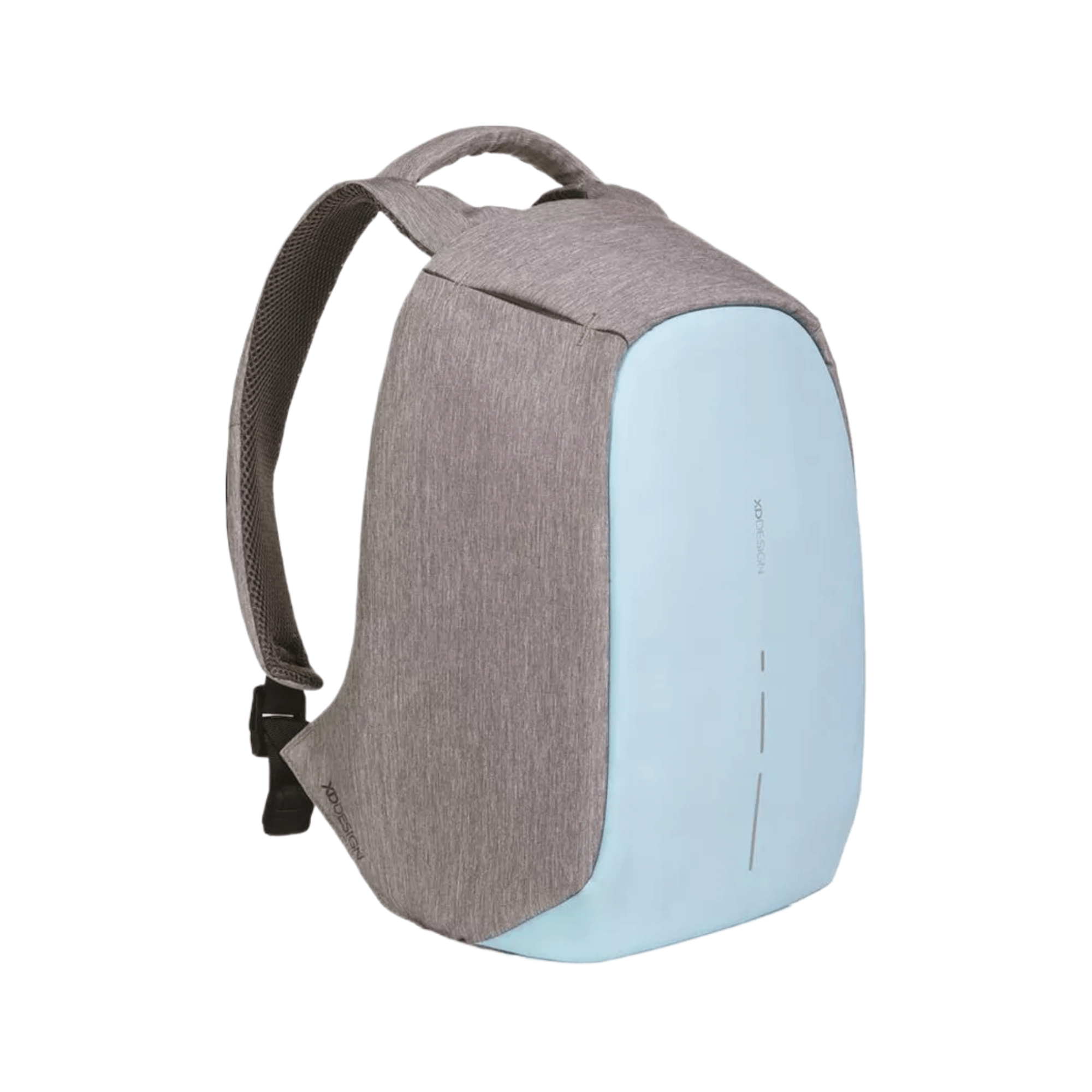Bobby Compact Anti-Theft Backpack in Pastel Blue, stylish, practical, and water-repellent for everyday use.