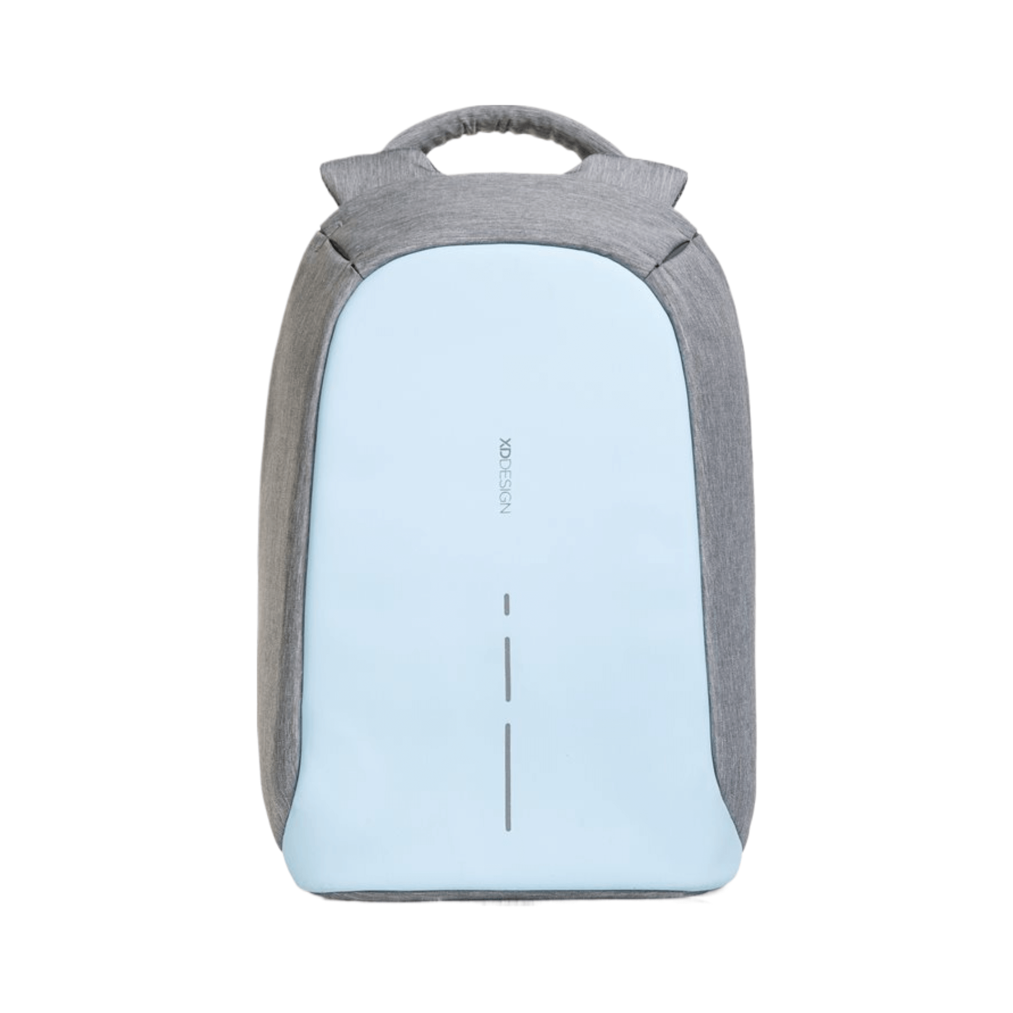 Bobby Compact Anti-Theft Backpack in Pastel Blue with soft aesthetics and durable design.