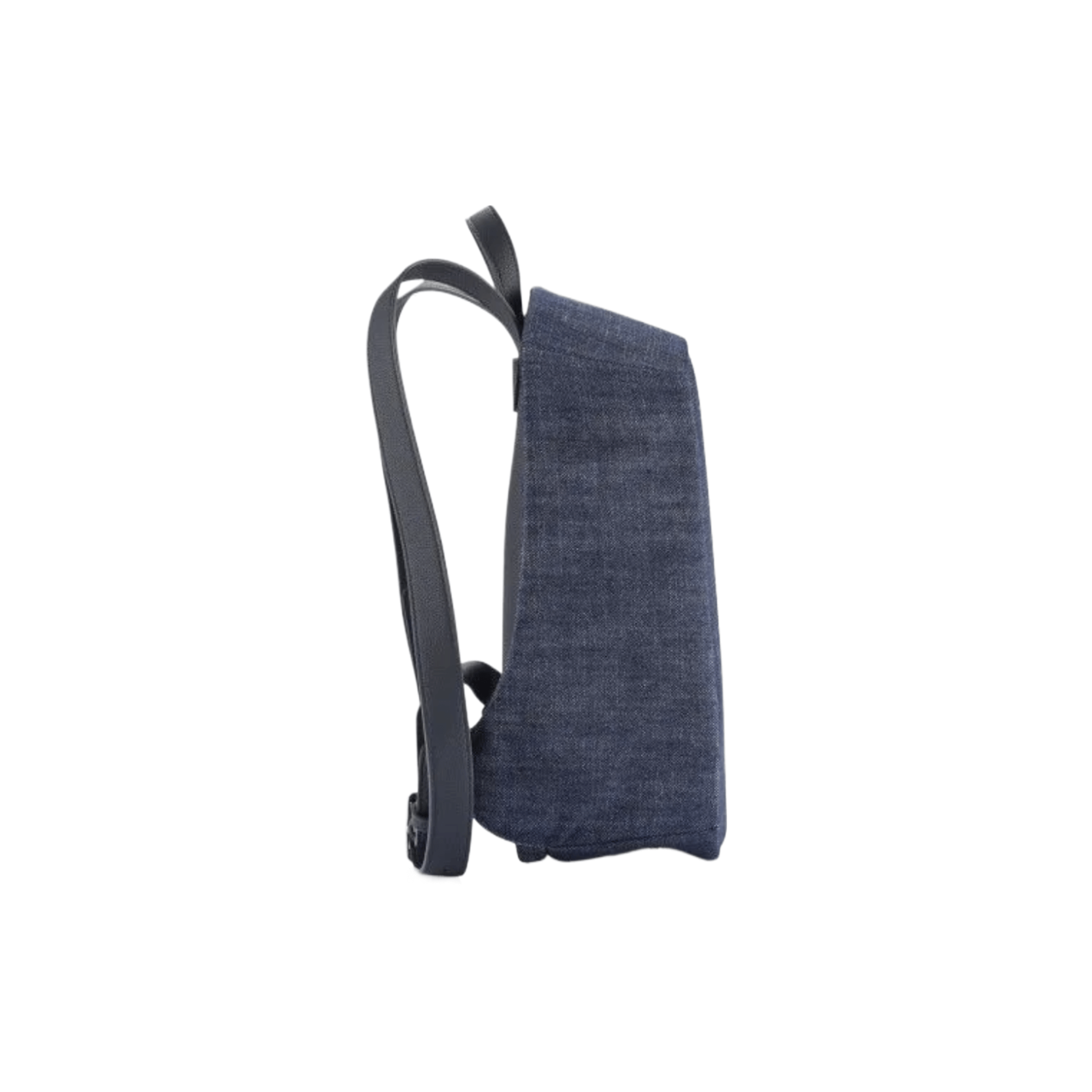 Bobby Elle Anti-Theft Backpack Denim shown from the side, featuring a sleek design and durable fabric.