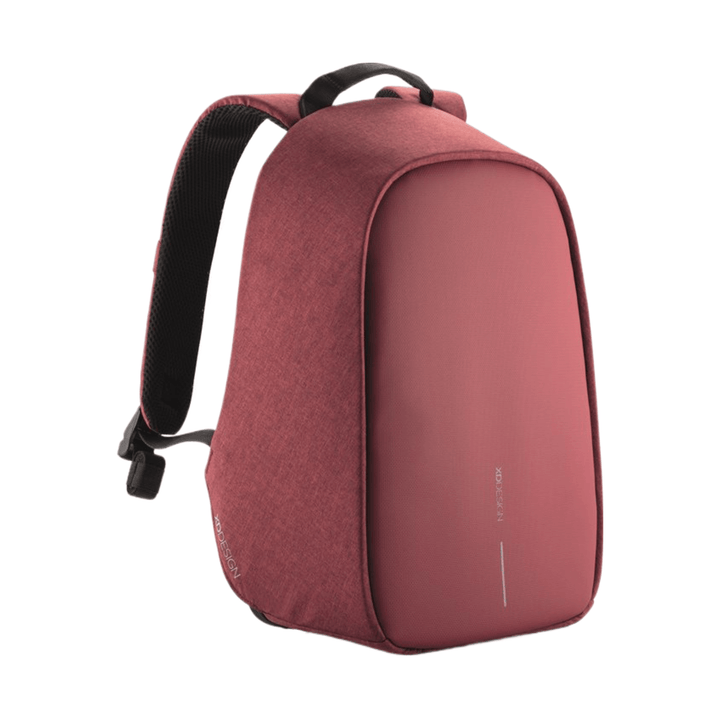 Bobby Hero Regular Anti-Theft Backpack in Cherry Red, stylish design with security features for commuting.